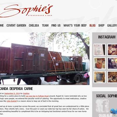 In the press: Sophie&apos;s Steakhouse &amp; Bar